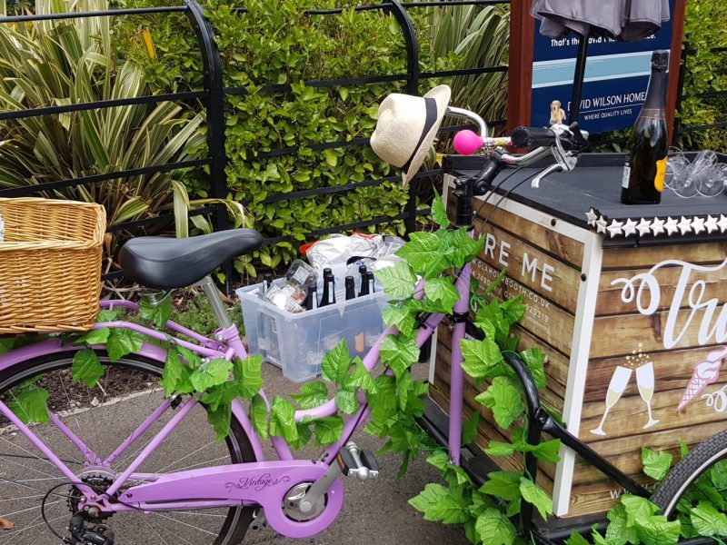 tipple trike prosecco hire for weddings events and parties in chester